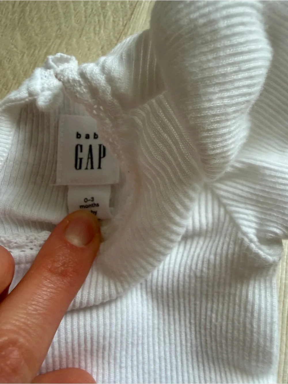 GAP Baby One-Piece Bodysuit Trio - White, Cream, Gray Striped